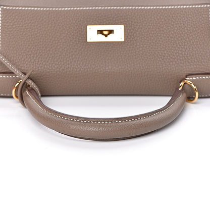 Hermes Togo Kelly Retourne 28 Etoupe 29 of 38