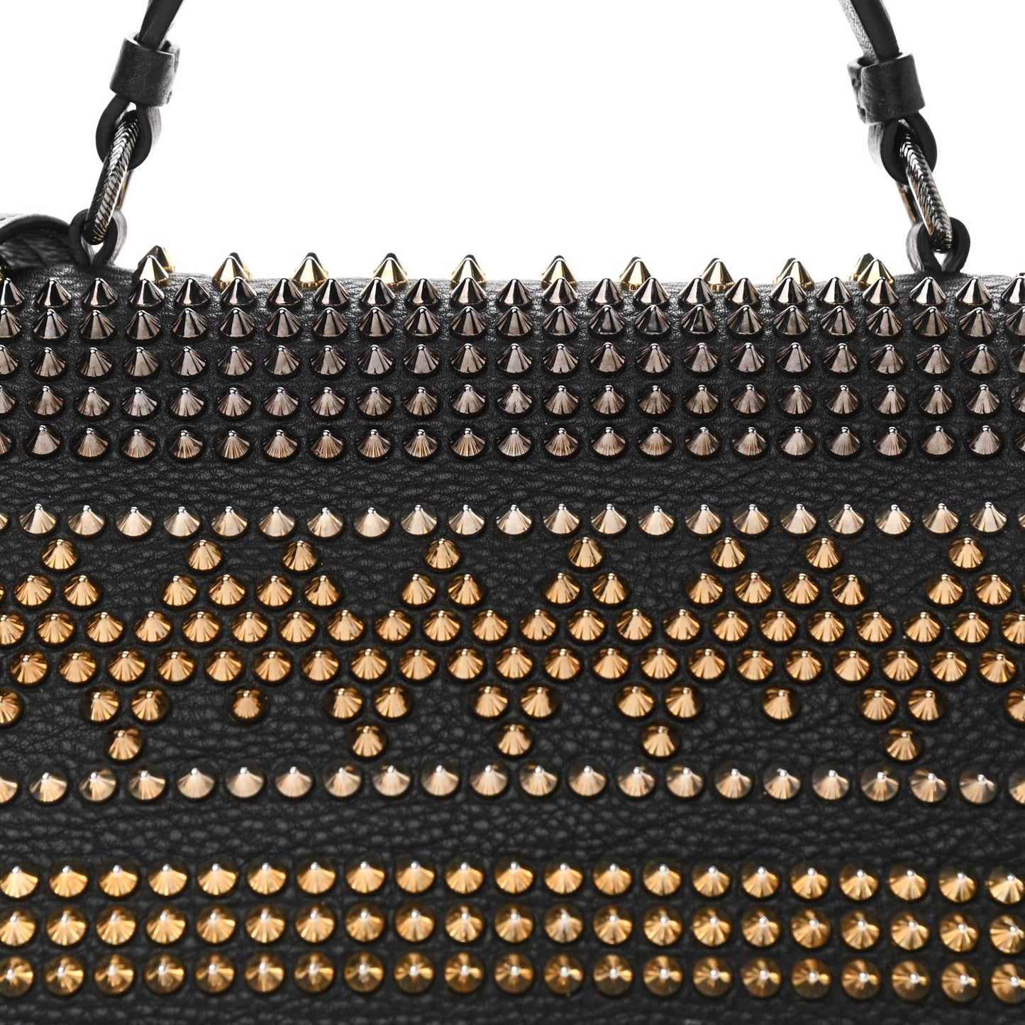 Calfskin Mix Chevron Spikes Panettone Messenger Black