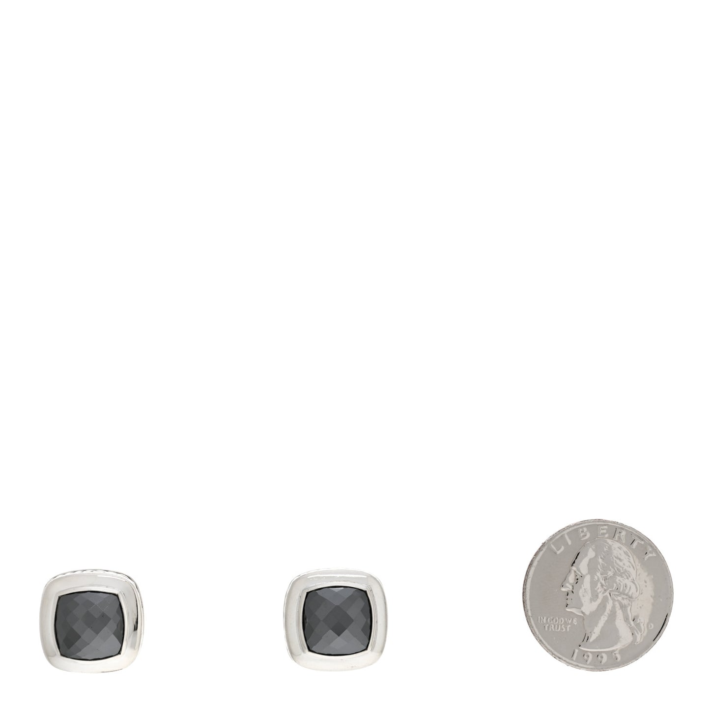 Sterling Silver Hematite 11mm Albion Earrings