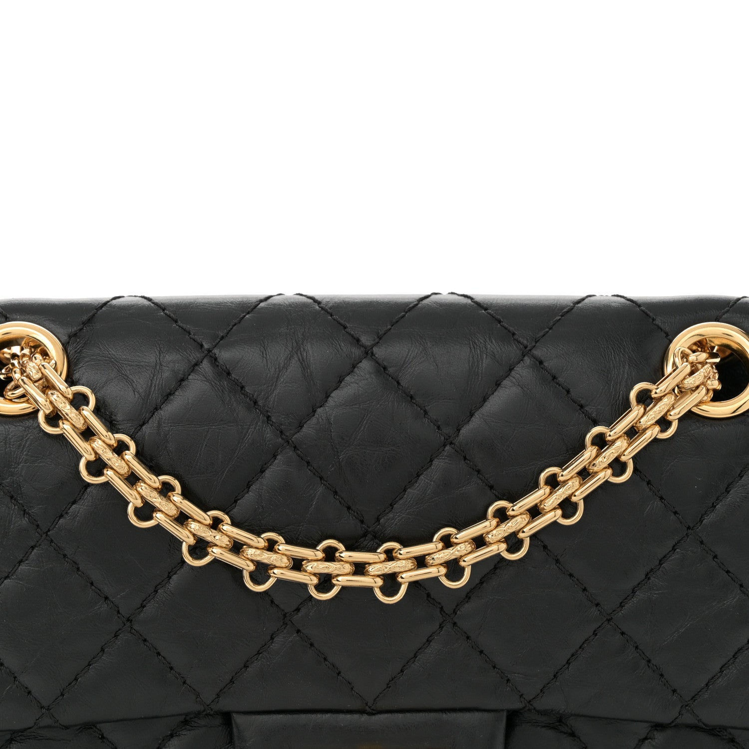 Chanel Aged Calfskin Quilted 2.55 Reissue Mini Flap Black 8 of 11