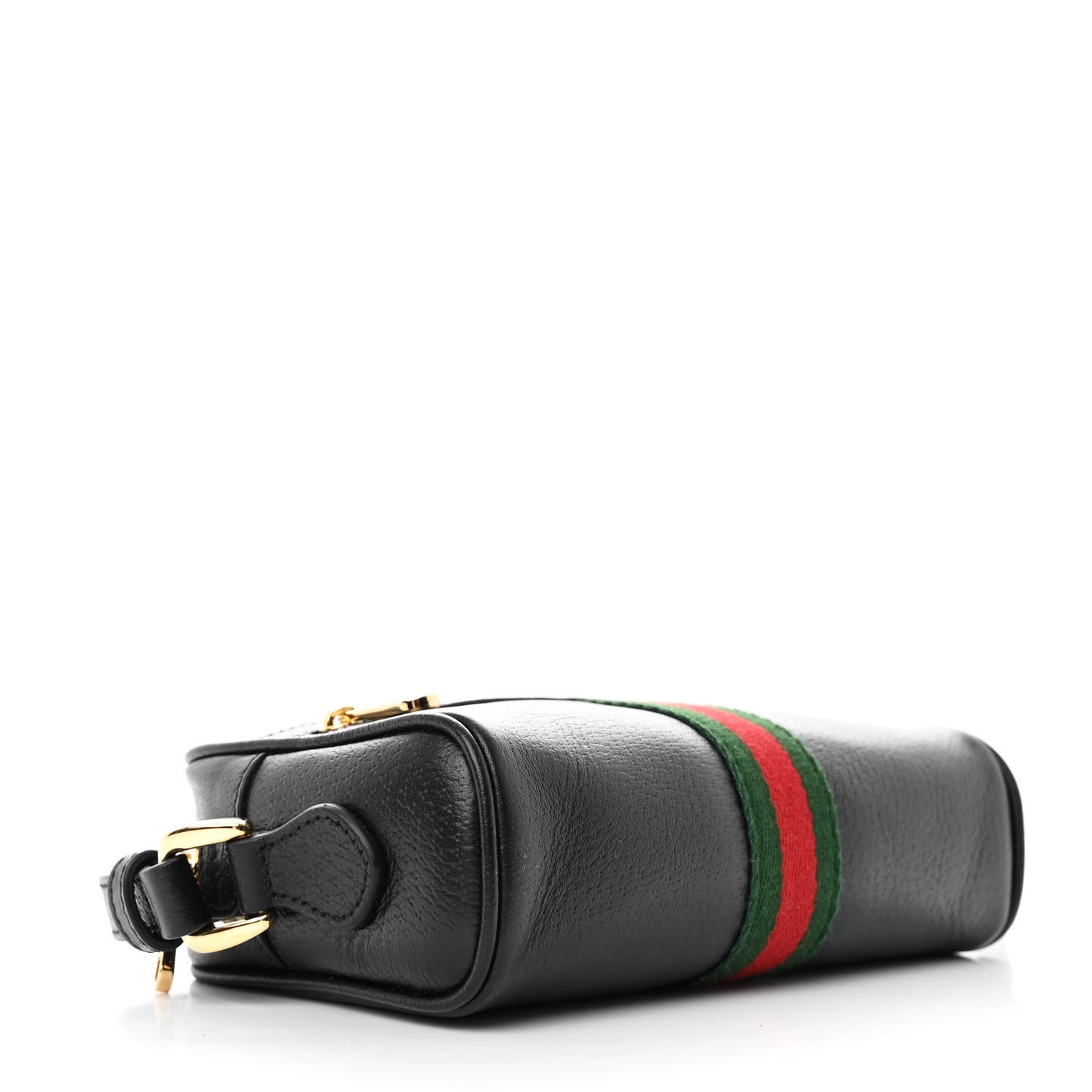 Calfskin Web Mini Ophidia Shoulder Bag Black