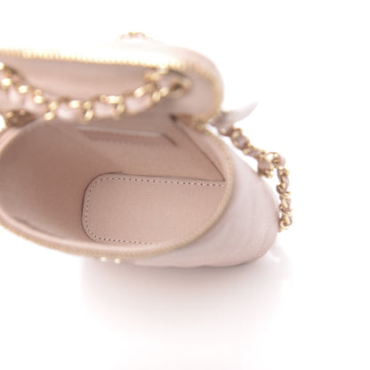 Chanel Caviar Quilted Small Vertical Coco Beauty Vanity Case With Chain Light Pink 5 of 11