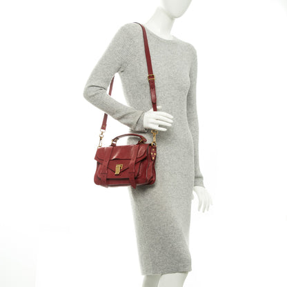 Proenza Schouler Lambskin Tiny PS1 Satchel Crimson 2 of 8