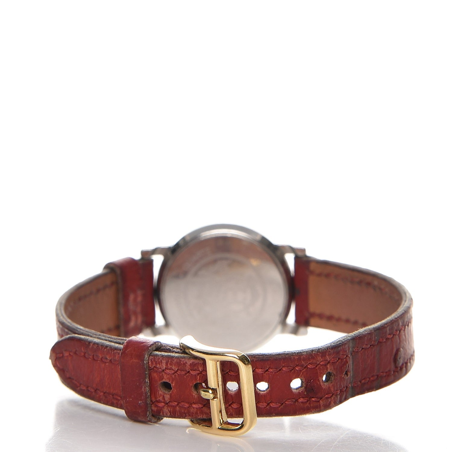 Hermes Stainless Steel Ostrich 23mm Sellier Quartz Watch Rouge 5 of 14