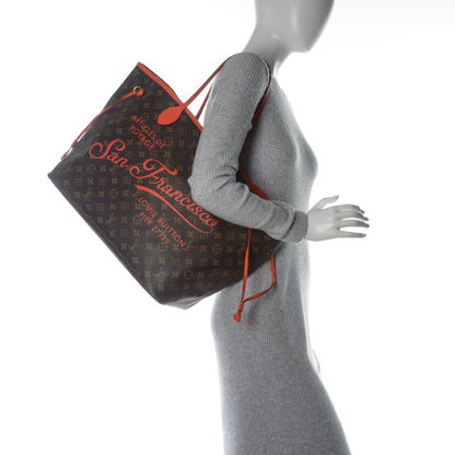 Louis Vuitton Monogram Articles de Voyage Ikat San Francisco LV Cup Neverfull GM Orange 2 of 8