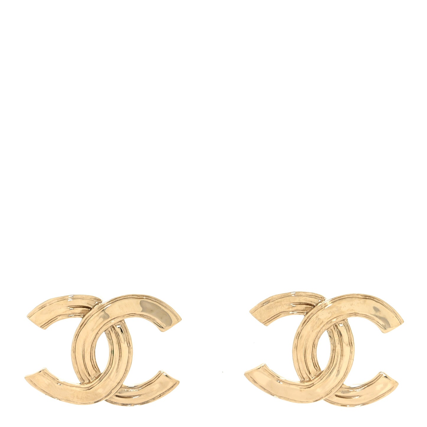 Metal CC Earrings Gold