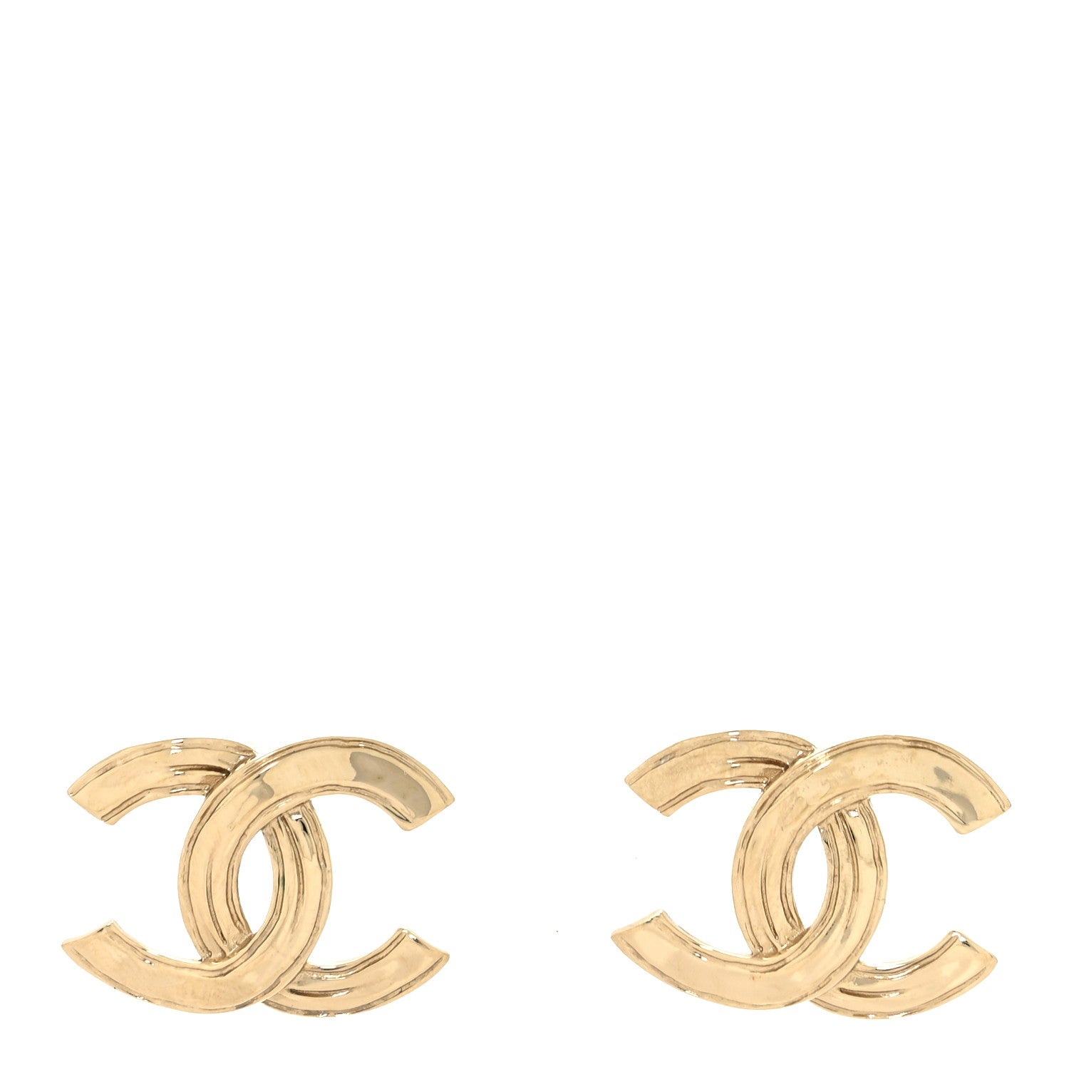 Chanel Metal CC Earrings Gold 1 of 4