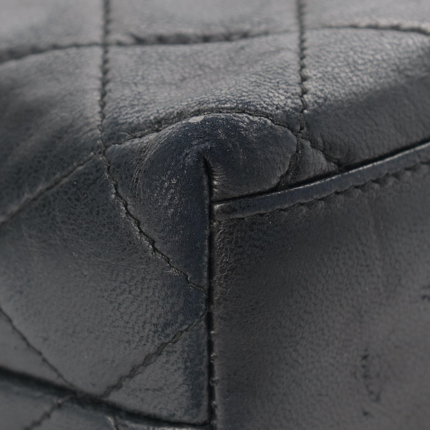 Lambskin Quilted Flap Shoulder Bag Black
