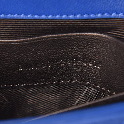 Saint Laurent Sheepskin Matelasse Chevron Monogram Classic Baby Chain Bag Blue Majorelle 10 of 12