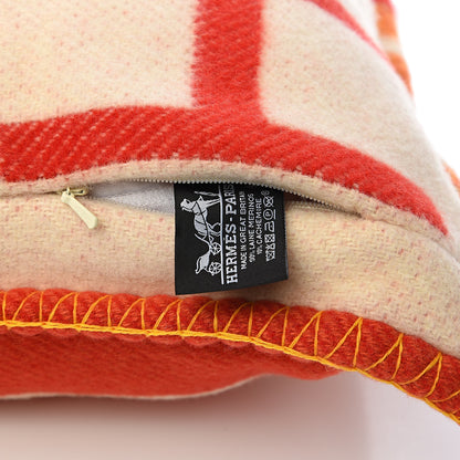 Hermes Wool Cashmere Avalon Vibration Pillow PM Terre Cuite 3 of 3