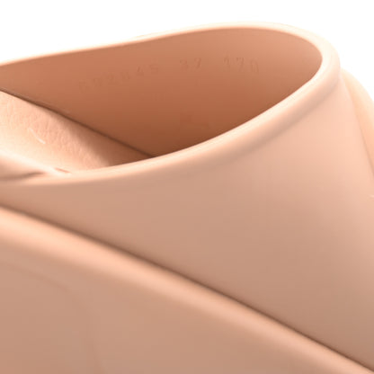 Gucci Soft Rubber Womens Interlocking G Platform 42mm Slide Sandals 37 Vintage Camel 9 of 10