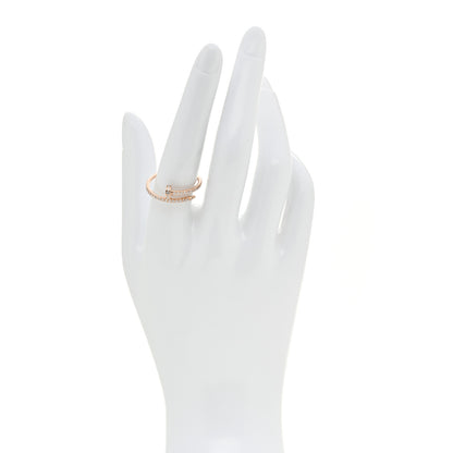 Cartier 18K Pink Gold Diamond Juste Un Clou Paved Ring 58 8.5 2 of 6