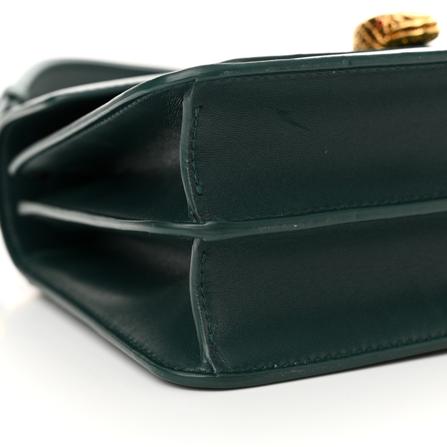 Bulgari Nappa Monochrome Serpenti Forever Large Maxi Chain Crossbody Bag Forest Emerald 9 of 11