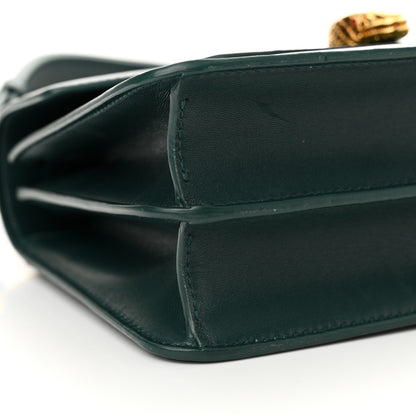 Bulgari Nappa Monochrome Serpenti Forever Large Maxi Chain Crossbody Bag Forest Emerald 9 of 11