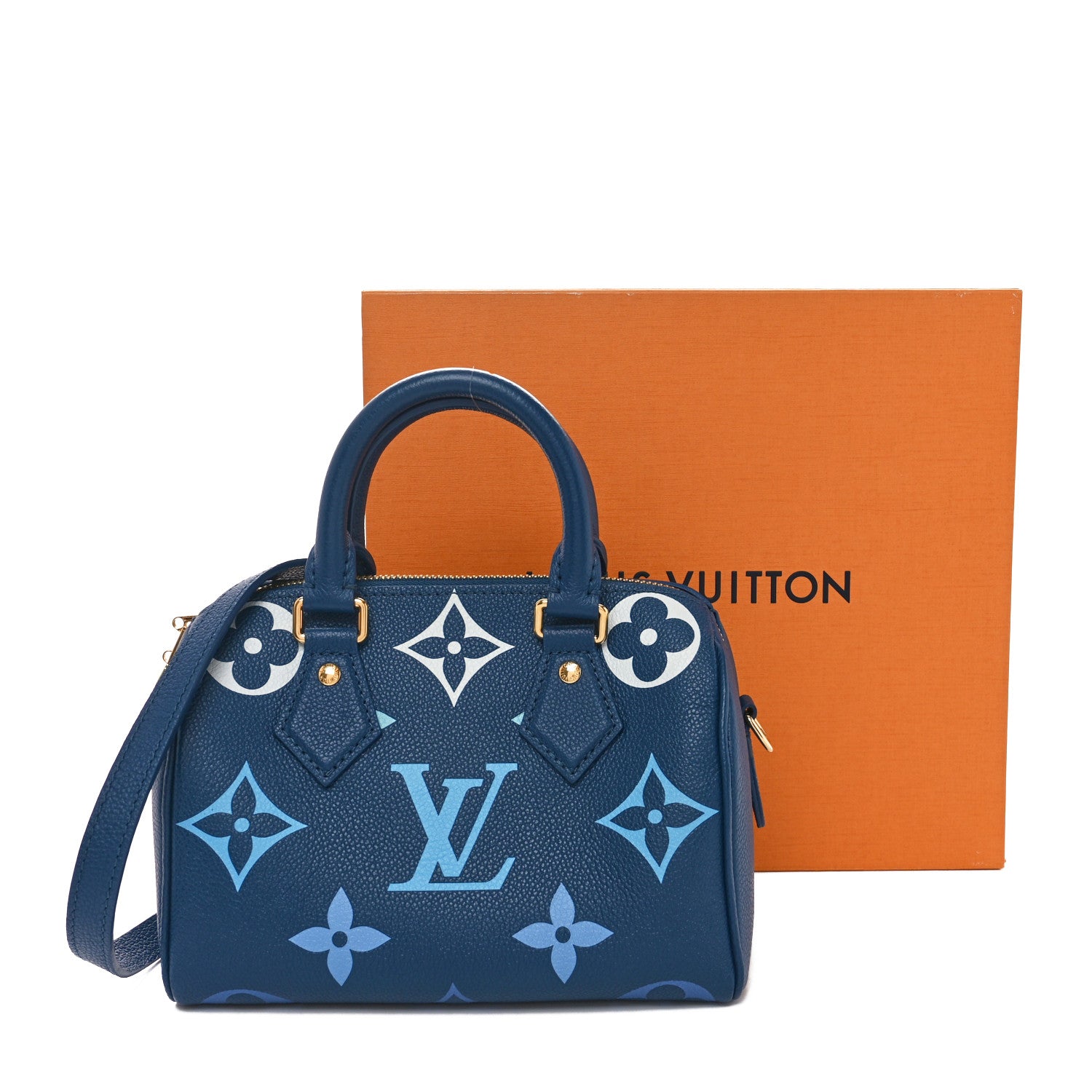 Louis Vuitton Empreinte Monogram Giant Speedy Bandouliere 20 Degrade Blue 10 of 10