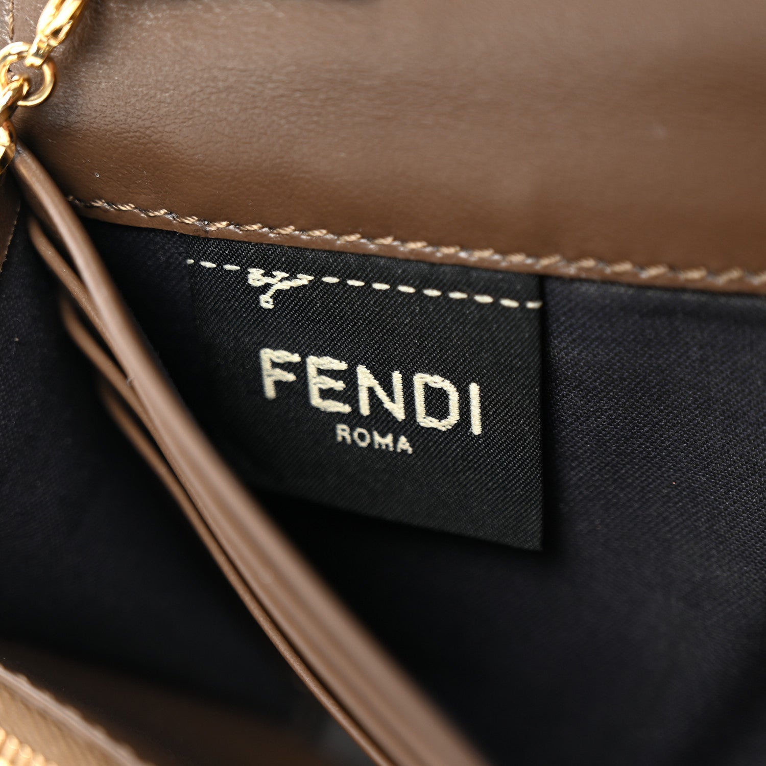 Fendi Vitello Soft F is Fendi Bi-Color FF 1974 Embossed Continental Envelope Wallet On Chain Maya Black 7 of 10