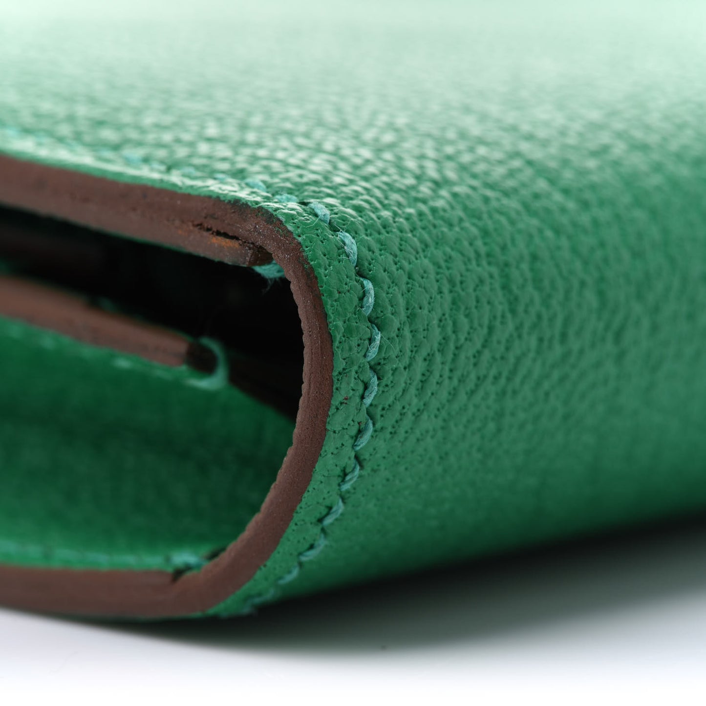 Chevre Mysore Bearn Gusset Wallet Menthe