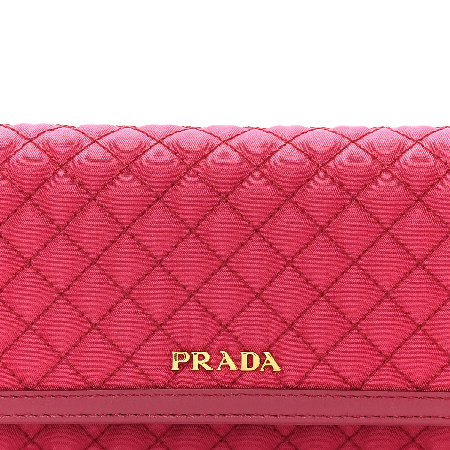 Prada Tessuto Nylon Quilted Continental Flap Wallet Ibisco 9 of 10