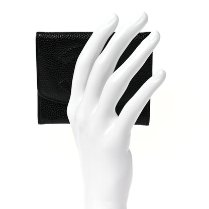 Chanel Caviar Timeless CC Flap Card Holder Black 2 of 11