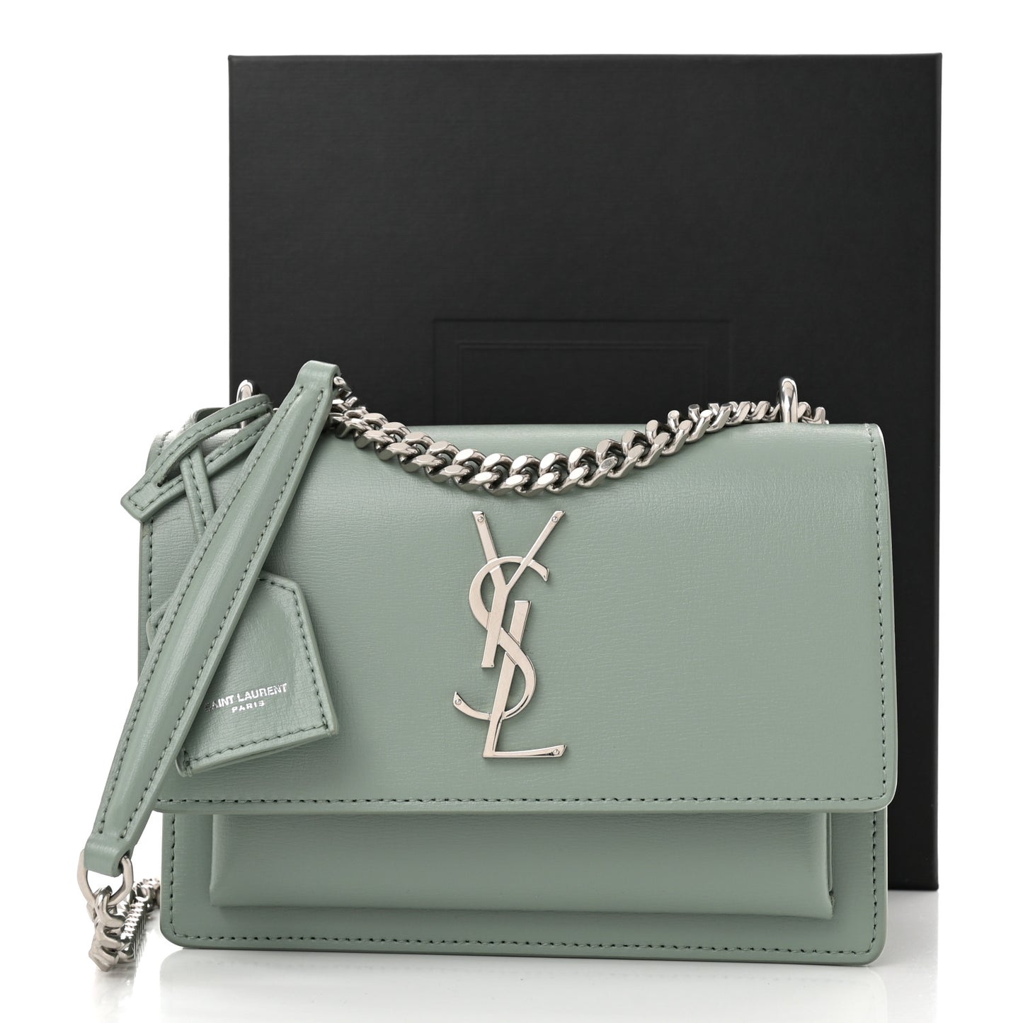 Calfskin Small Monogram Sunset Vert Opaline