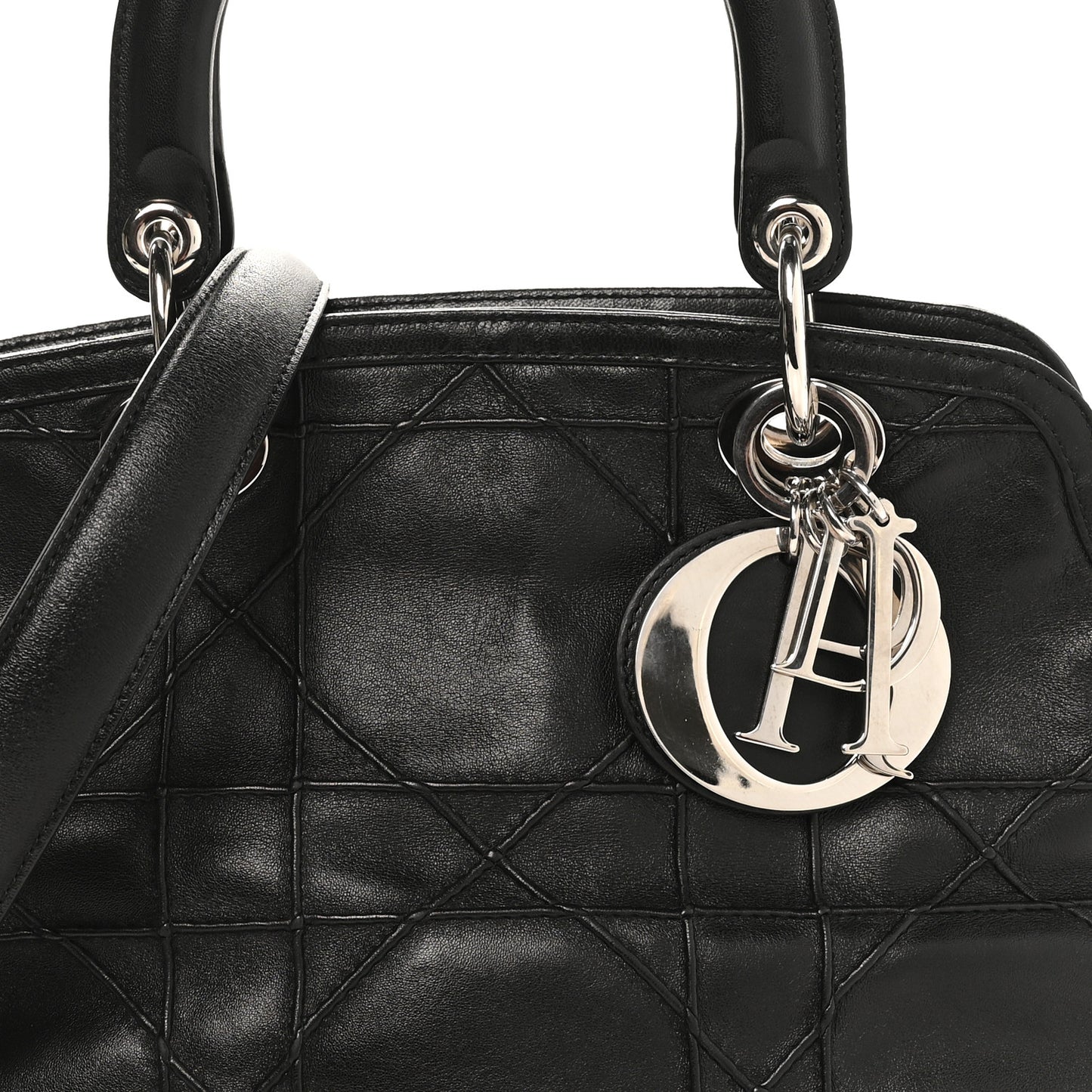 Lambskin Cannage Medium Granville Tote Black