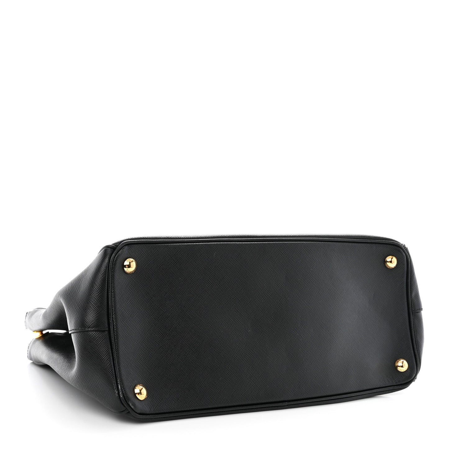 Saffiano Medium Galleria Double Zip Tote Black