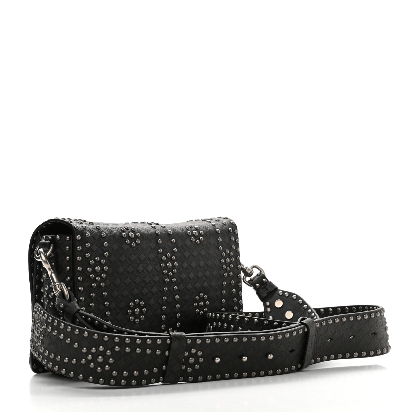 Calfskin Studded Dio(r)evolution Flap Bag Black
