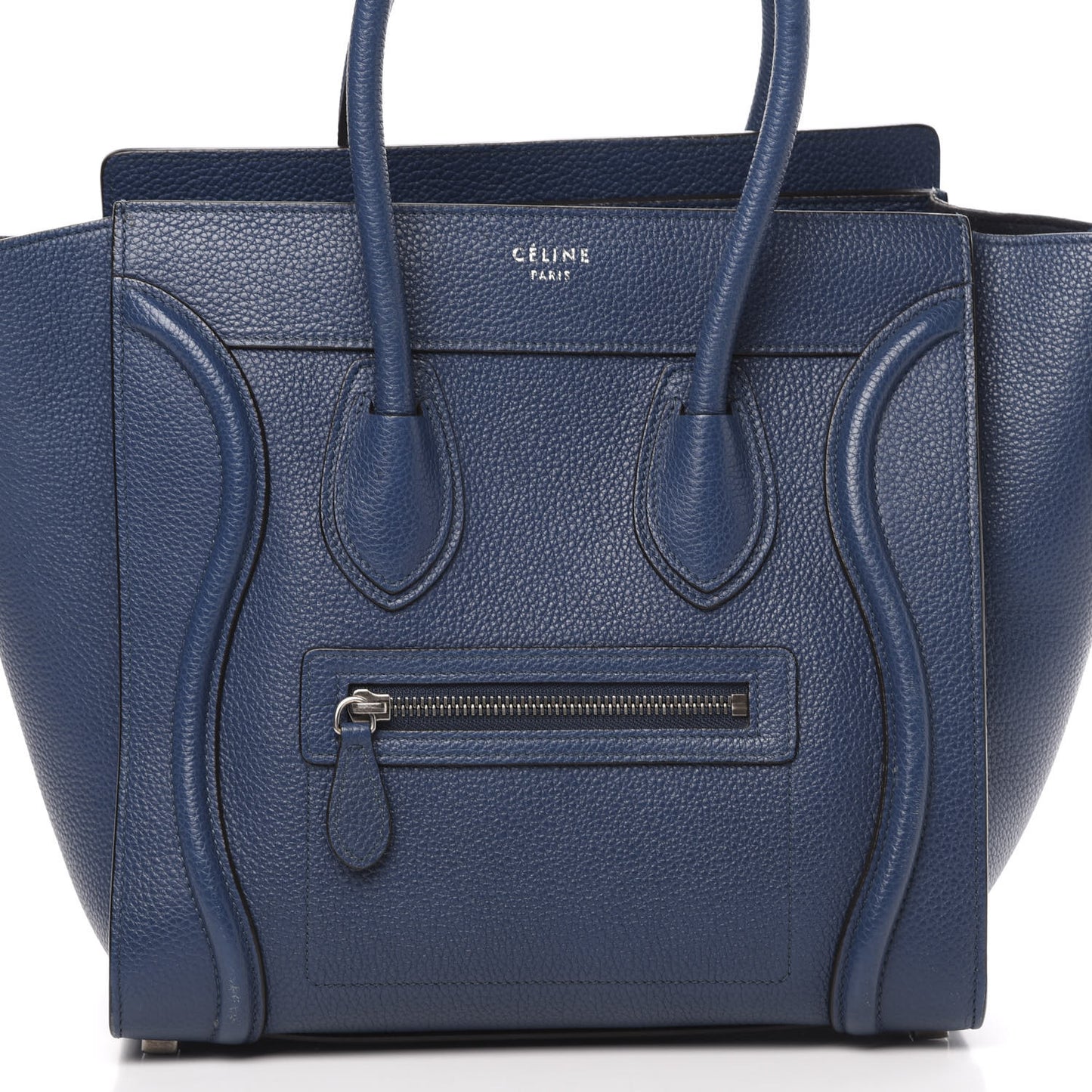 Baby Drummed Calfskin Micro Luggage Petrol