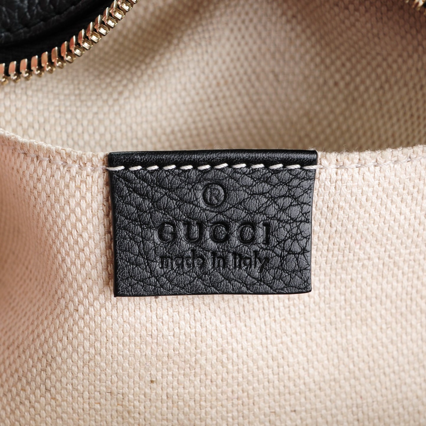 Pebbled Calfskin Small Soho Disco Bag Black
