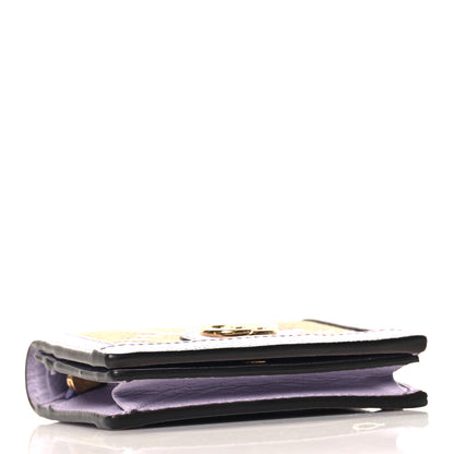Gucci Monogram Jumbo GG Textured Dollar Calfskin Ophidia Card Case Beige Lapis 4 of 9