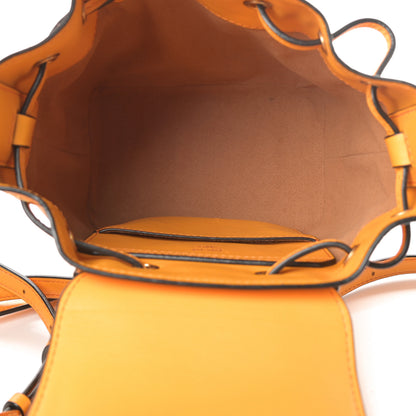 MCM Coated Canvas Monogram Studded Mini Claudia Backpack Orange 5 of 12