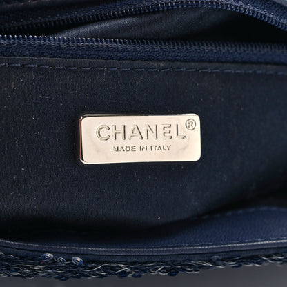 Chanel Sequin Medium Single Flap Blue 6 of 9