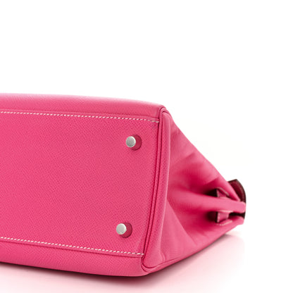 Hermes Epsom Candy Kelly Retourne 32 Rose Tyrien Rubis 10 of 10