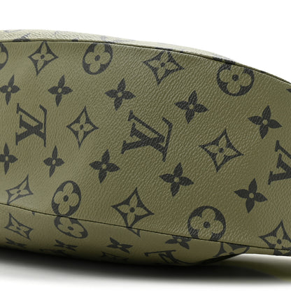 Louis Vuitton Monogram Hamac Bag Khaki Green Vermillion Red 8 of 9