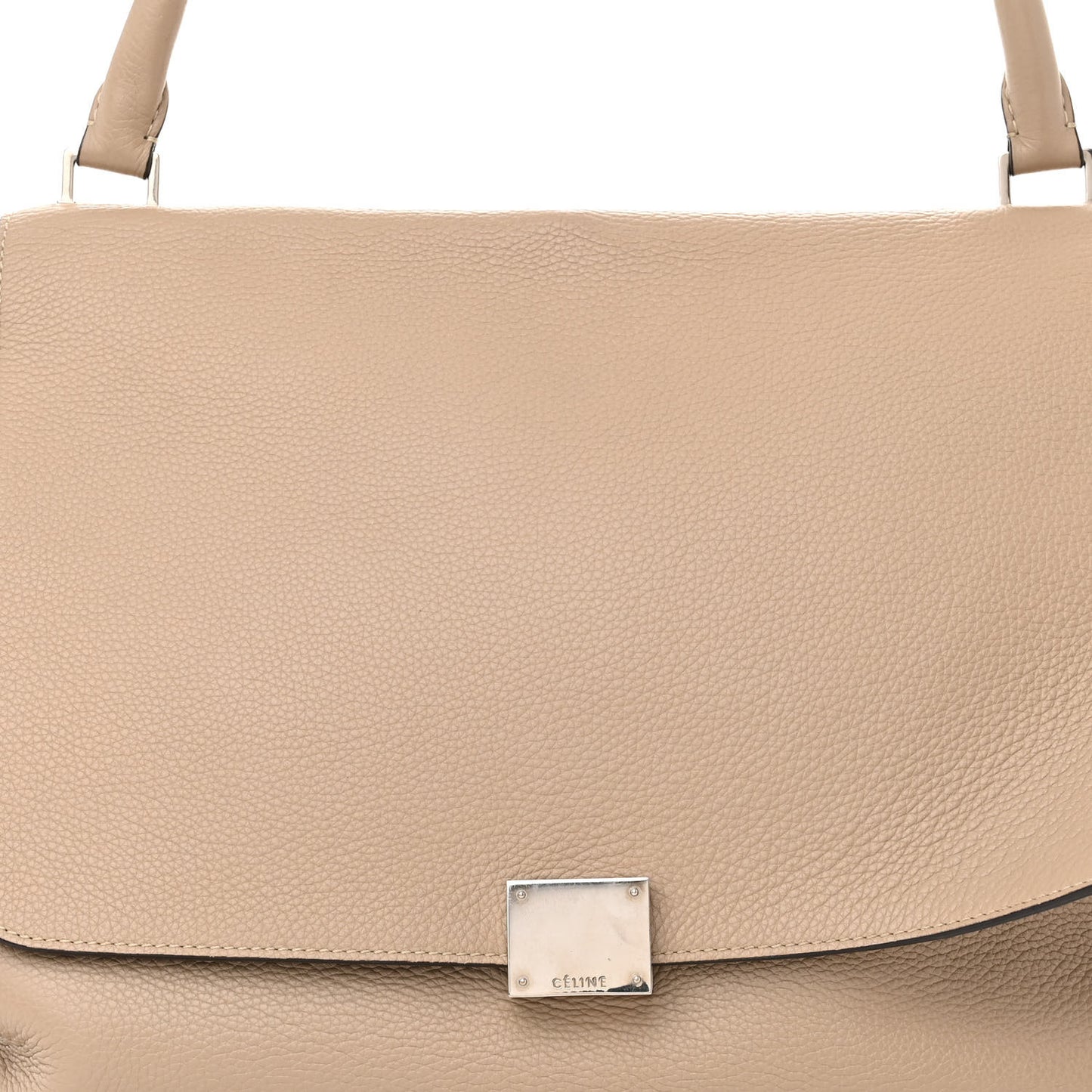 Drummed Calfskin Suede Large Trapeze Dune