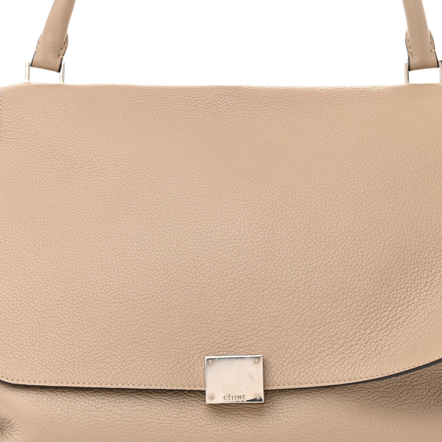 Celine Drummed Calfskin Suede Large Trapeze Dune 7 of 16