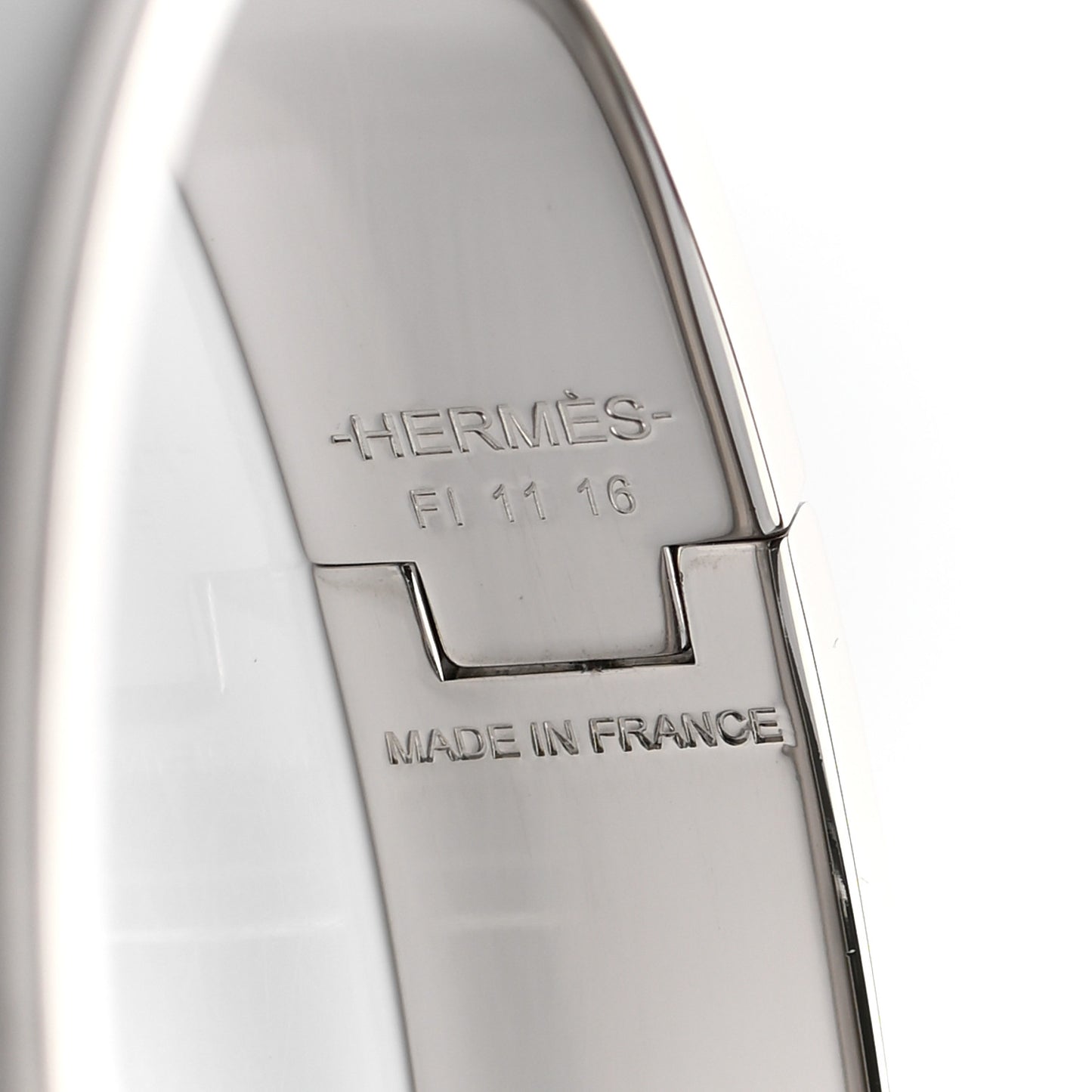 Enamel Narrow Clic Clac H Bracelet PM White