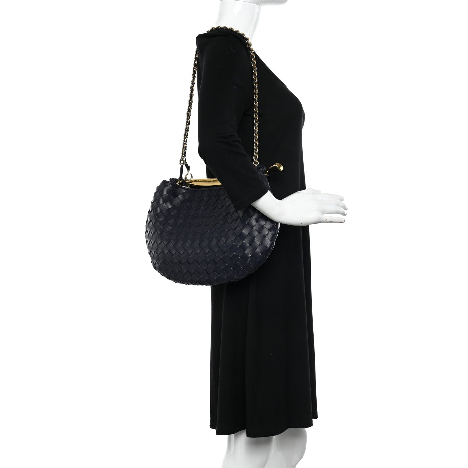 Bottega Veneta Nappa Intrecciato Sardine With Chain Bag Space 2 of 11