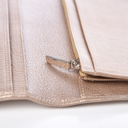 Chanel Metallic Calfskin Yen Wallet Gold 9 of 9