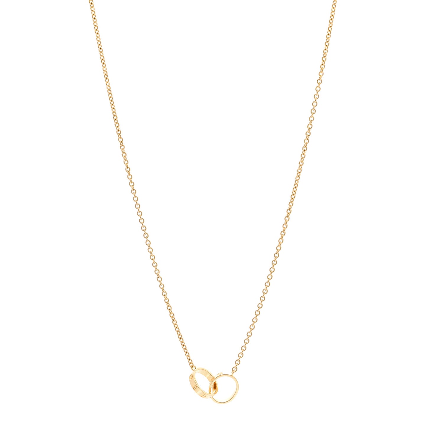 18K Yellow Gold Interlocking LOVE Necklace