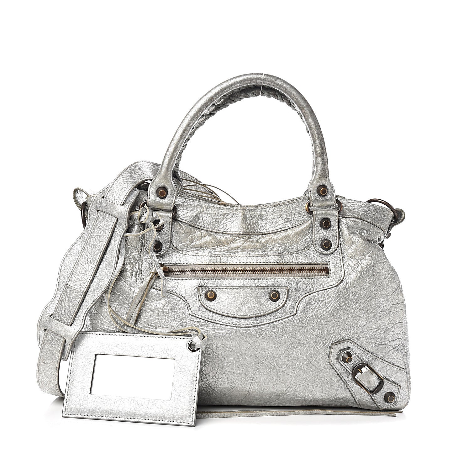 Metallic Agneau Classic Hardware Town Gris Aluminum