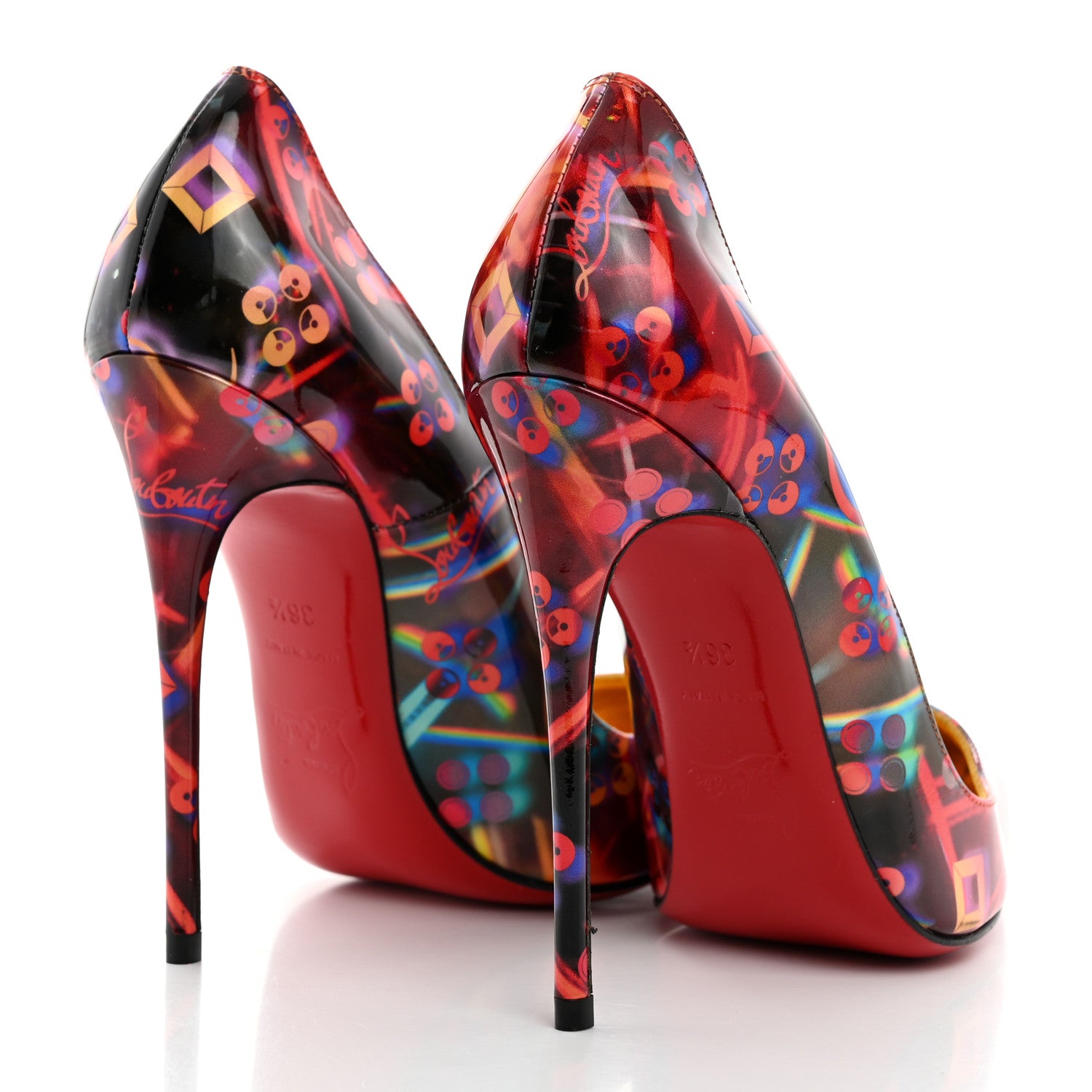 Christian Louboutin Patent Discolaser So Kate 120 Pumps 36.5 Multicolor 4 of 7