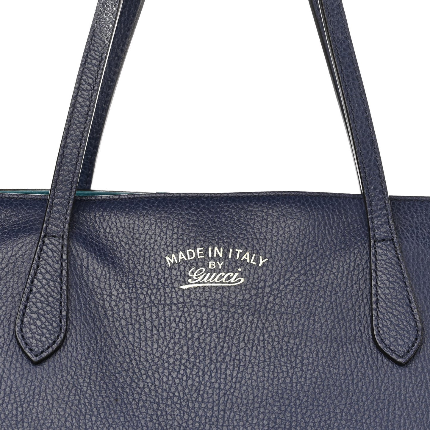 Dollar Calfskin Medium Swing Tote Marine Deep Cobalt