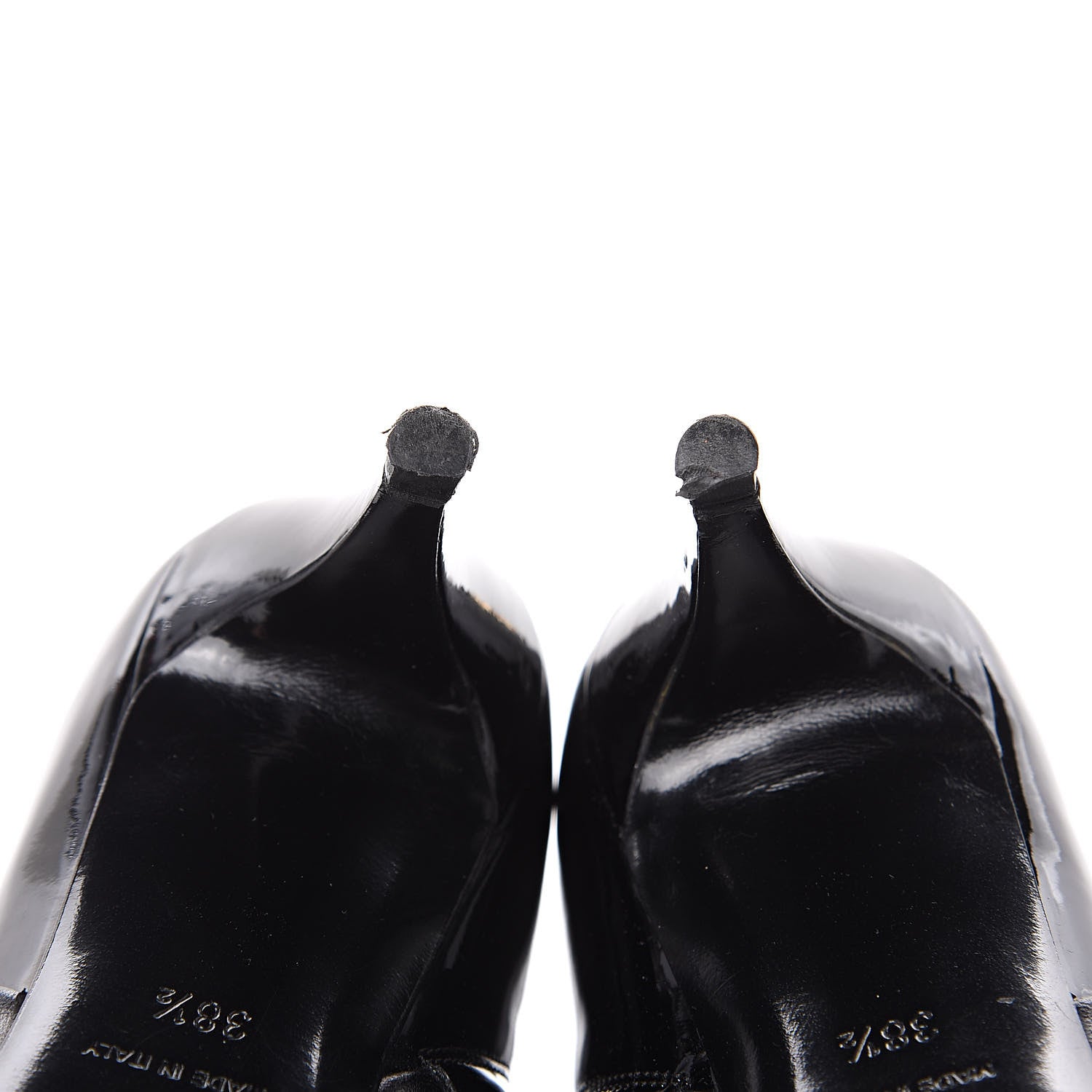 Chanel Patent Lambskin Cap Toe Short Boots 38.5 Black 8 of 11