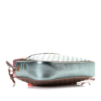 Gucci Laminated Nappa Trapuntata Small Zumi Shoulder Bag Rosa Lago Rame 3 of 8