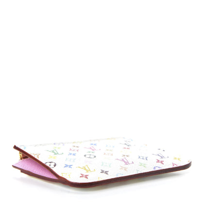Louis Vuitton Monogram Multicolor Key Pouch White Litchi 4 of 9