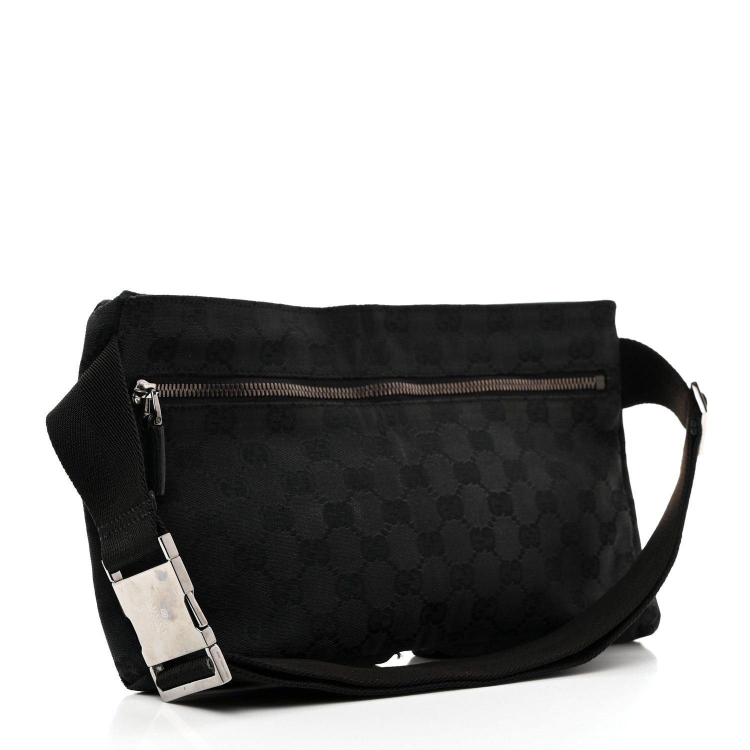 Gucci GG Monogram Double Pocket Belt Bag Black 2 of 14