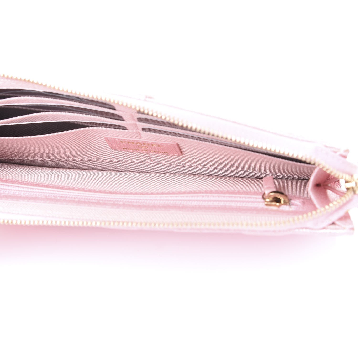 Chanel Iridescent Caviar Quilted Classic Pouch With Handle Rose Pink 4 of 10
