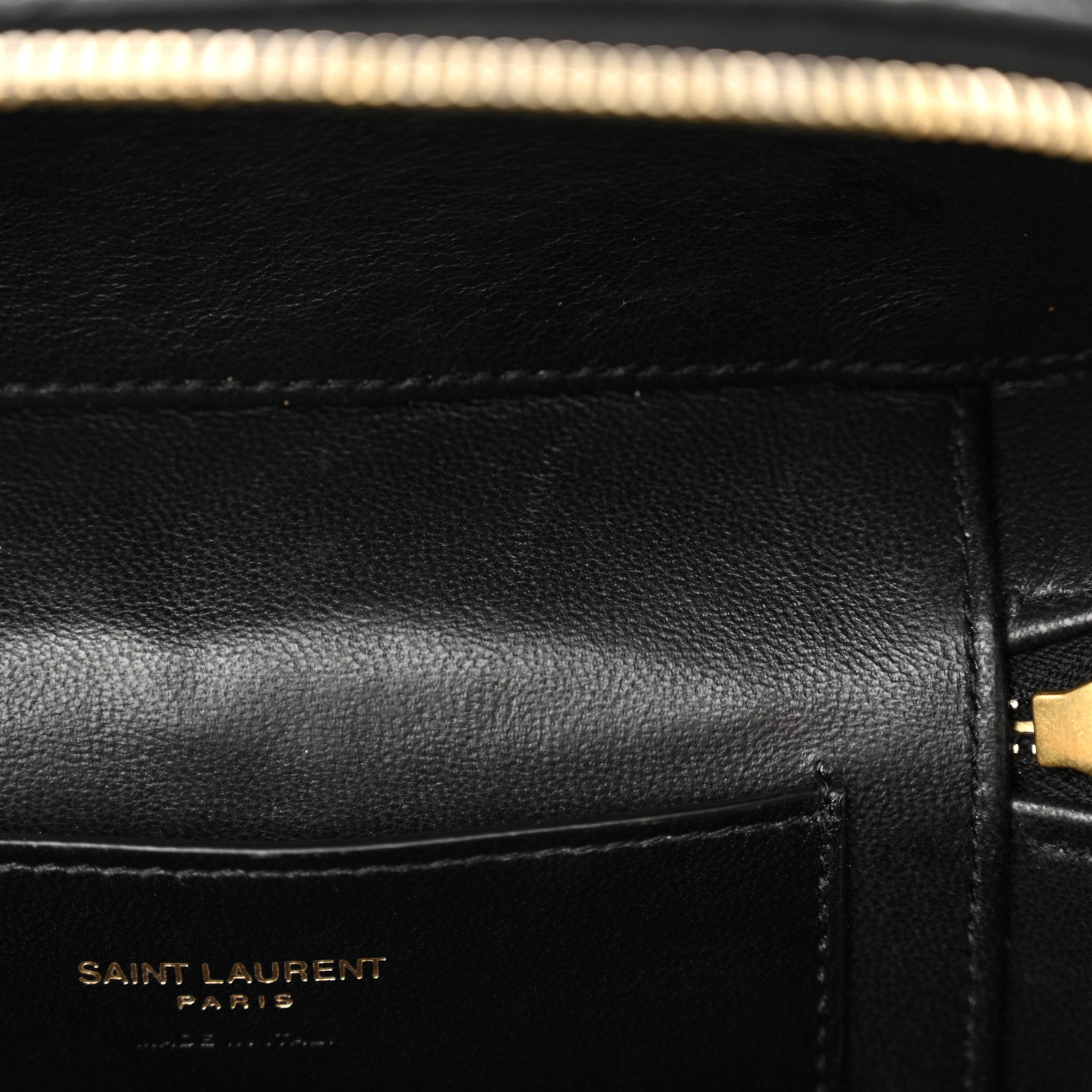 Saint Laurent Lambskin Quilted Mini Gaby Vanity Case Black 7 of 13