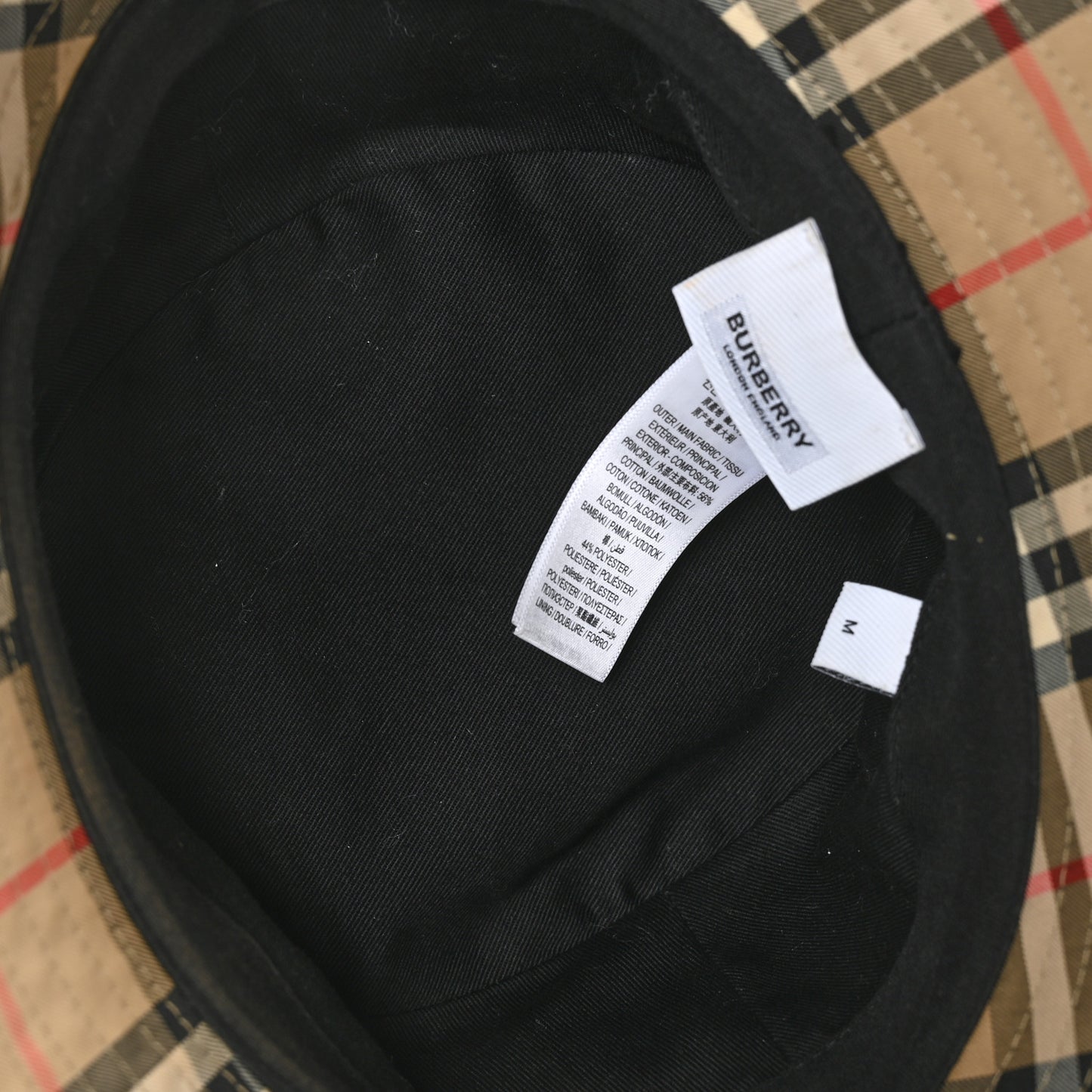 Technical Cotton Vintage Check Bucket Hat M Archive Beige